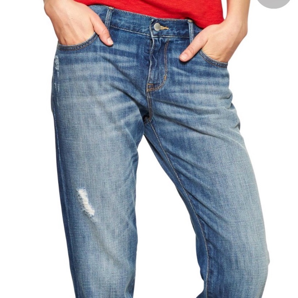 GAP Boyfriend Fit Denim Jeans - Dark Blue